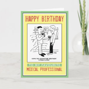 Carte Joyeux anniversaire à un professionnel Médicale