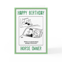 Joyeux anniversaire à un propriétaire de cheval