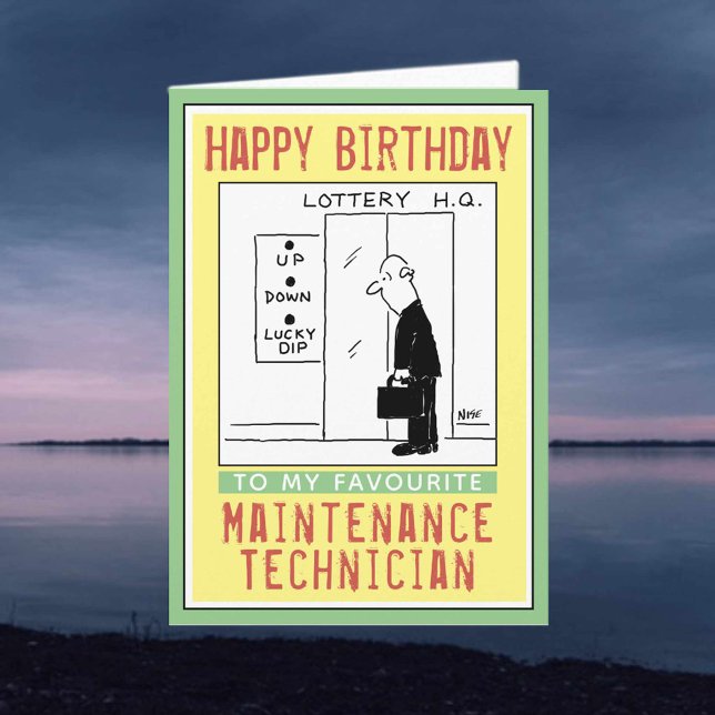 Carte Joyeux anniversaire à un technicien de maintenance (Créateur téléchargé)