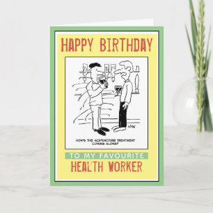 Carte Joyeux anniversaire à un travailleur de la santé