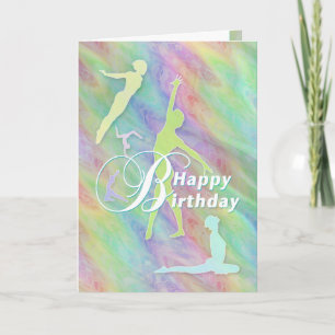 Carte Joyeux Anniversaire à une belle gymnaste