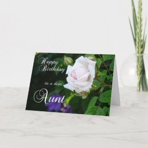 Carte Joyeux anniversaire à une chère Tante Rose Rose