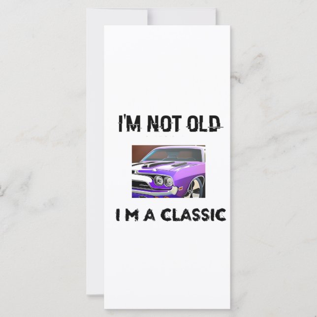 Carte Joyeux anniversaire à une Classique, 50e 60e fête (Devant)