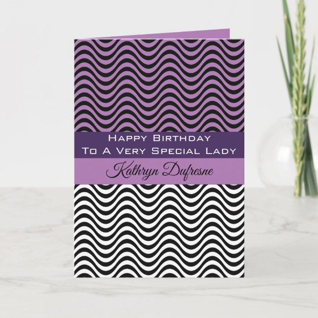 Carte Joyeux Anniversaire À Une Femme Spéciale Personnal (Devant)