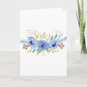 Carte Joyeux Anniversaire à une Fleur de Soeur très spéc