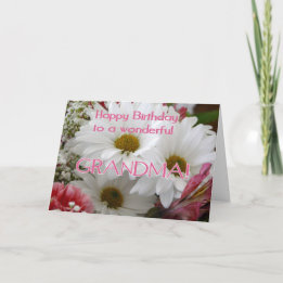 Carte Joyeux anniversaire à une grand-mère merveilleuse!