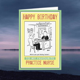 Carte Joyeux anniversaire à une infirmière de pratique