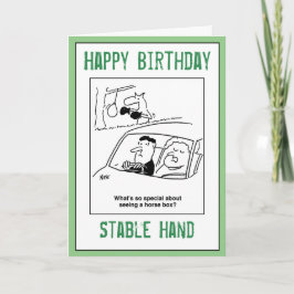 Carte Joyeux anniversaire à une main stable