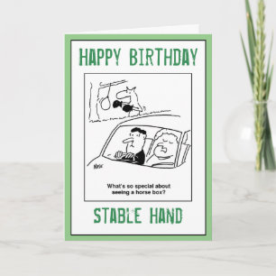 Carte Joyeux anniversaire à une main stable