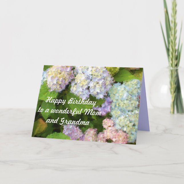 Carte Joyeux anniversaire à une maman et grand-mère merv (Devant)