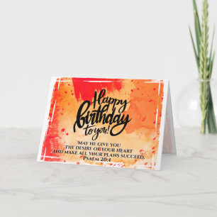 Carte Joyeux anniversaire à vous Bible Verse