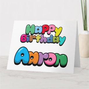 Carte Joyeux anniversaire Aaron
