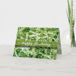 Carte Joyeux anniversaire Abstrait Livre vert Shreds Pho