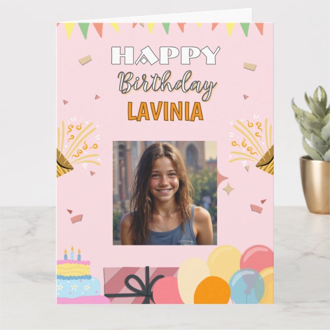 Carte Joyeux anniversaire adolescente fille, pour fille (Petite plante)