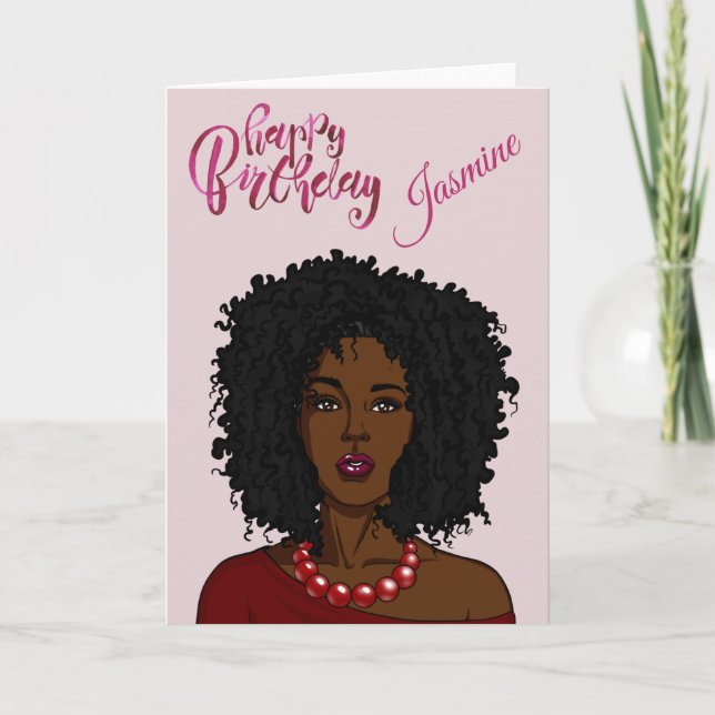 Carte Joyeux anniversaire Africain-Américain Pop art (Devant)