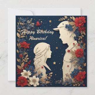 Carte Joyeux Anniversaire Amérique 250e Anniversaire Fam