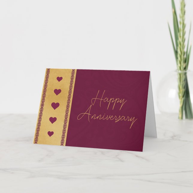 Carte Joyeux Anniversaire Amour De Ma Vie & Sera Toujour (Devant)