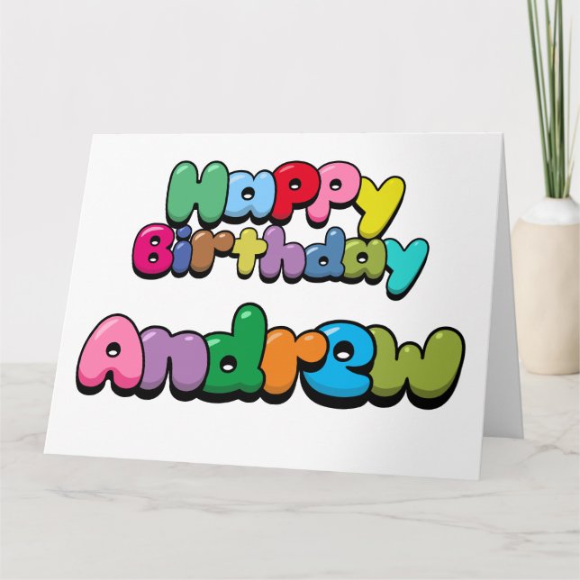 Carte Joyeux anniversaire Andrew (Devant)