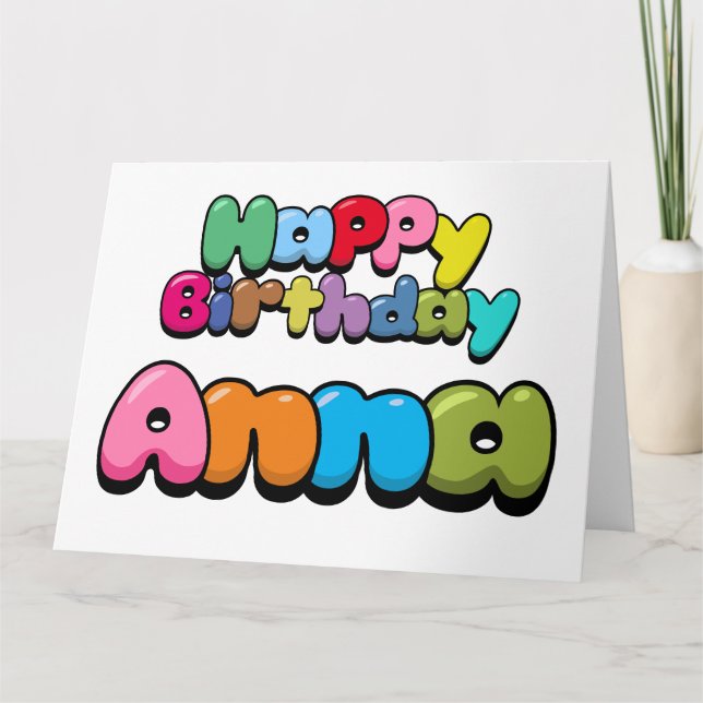 Carte Joyeux anniversaire Anna (Devant)