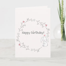 Carte Joyeux anniversaire ! Anniversaire du petit lapin 