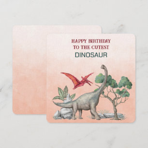 Carte Joyeux Anniversaire Au DINOSAUR Le Plus Cutest