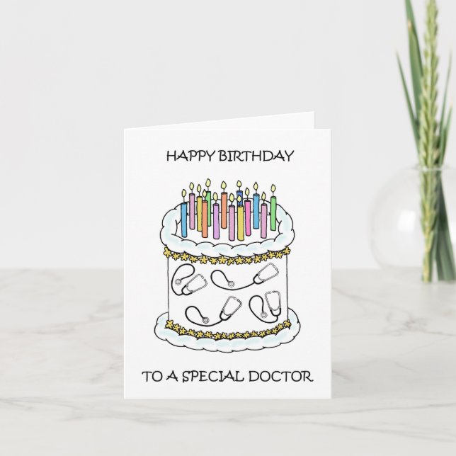 Carte Joyeux anniversaire au docteur (Devant)