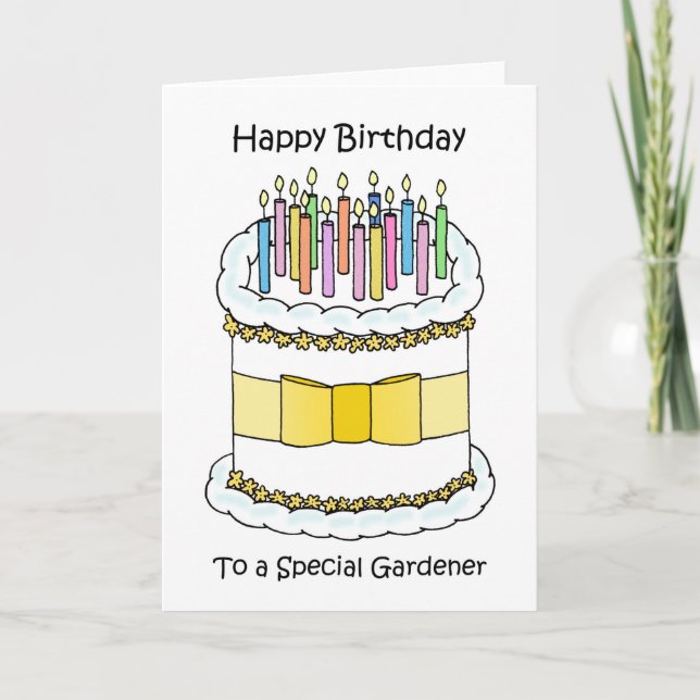 Carte Joyeux anniversaire au jardinier spécial (Devant)