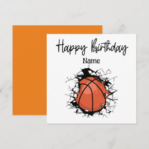 Carte Joyeux anniversaire au joueur de basket-ball