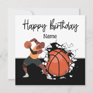 Carte Joyeux anniversaire au joueur de basket-ball