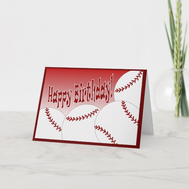 Carte Joyeux anniversaire au joueur de softball du plus  (Devant)