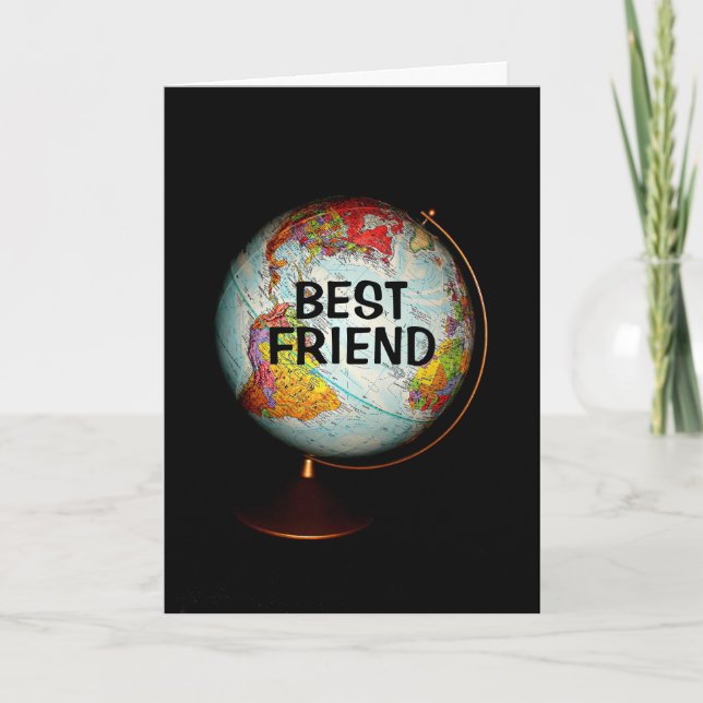 Carte Joyeux Anniversaire Au Meilleur Ami Sur Terre ! (Devant)