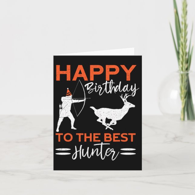 Carte Joyeux Anniversaire Au Meilleur Chasseur Fun Deer  (Devant)