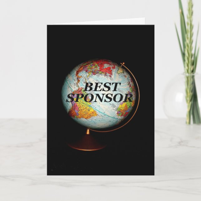 Carte Joyeux Anniversaire Au Meilleur Sponsor Sur Terre  (Devant)