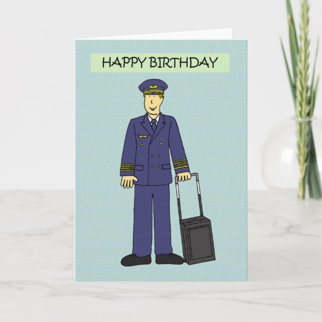 Carte Joyeux anniversaire au pilote (Devant)