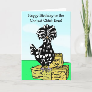 Carte Joyeux anniversaire au plus frais des poussins