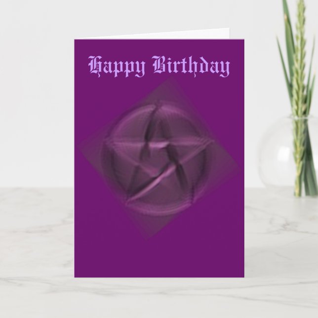 Carte Joyeux anniversaire au Wiccan caché (Devant)