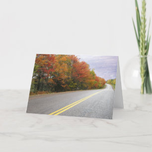 Carte Joyeux anniversaire Auntumn autour du virage