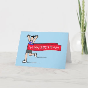 Carte Joyeux anniversaire aux femmes coureuses Cartoon