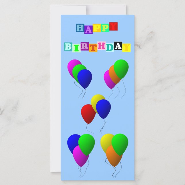 Carte Joyeux anniversaire avec des ballons par Shirley T (Devant)