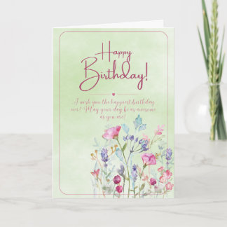 Carte Joyeux Anniversaire Avec Des Coquelicots Rouges D'