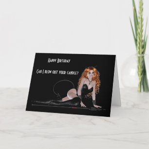 Carte Joyeux anniversaire avec des femmes sensuelles en 