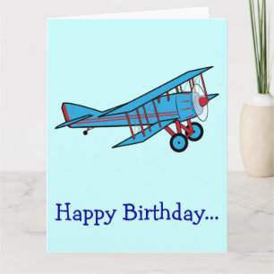 Carte Joyeux anniversaire avec l'avion de toute la bande