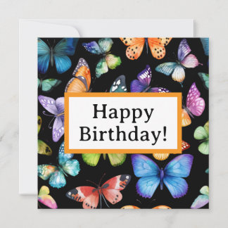 Carte Joyeux Anniversaire Avec Papillons