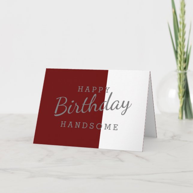 Carte Joyeux Anniversaire Beau Maron & Blanc Anniversair (Devant)