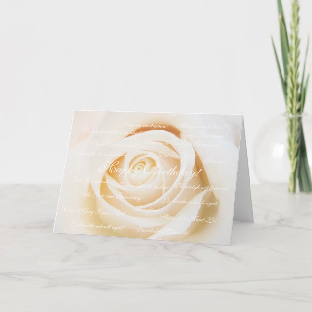 Carte Joyeux anniversaire - beaucoup de langues (Devant)