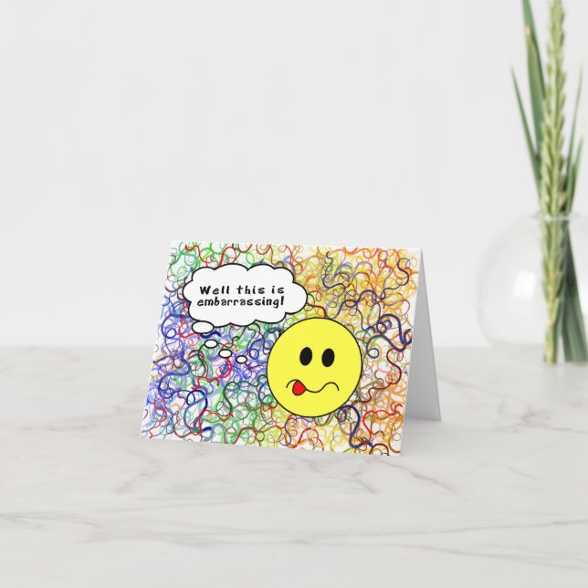 Carte Joyeux Anniversaire Belated-a eu un panier de cerv (Devant)