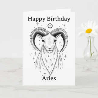 Carte Joyeux Anniversaire Bélier Bélier Dessin à la main