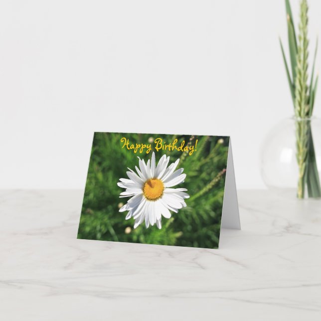 Carte Joyeux anniversaire, Blank Daisy (Devant)