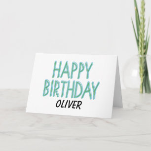 Carte Joyeux anniversaire Blue Green Markers Personnalis