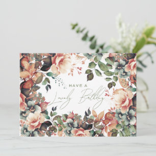 Carte Joyeux anniversaire Bohemian Garden Floral